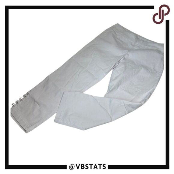 Soft Surroundings Super Stretch Lattice Ankle Pants in White - Picture 2 of 7